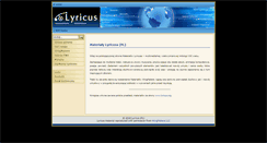 Desktop Screenshot of lyricus.wingmakers.pl