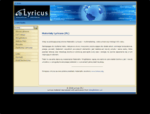 Tablet Screenshot of lyricus.wingmakers.pl
